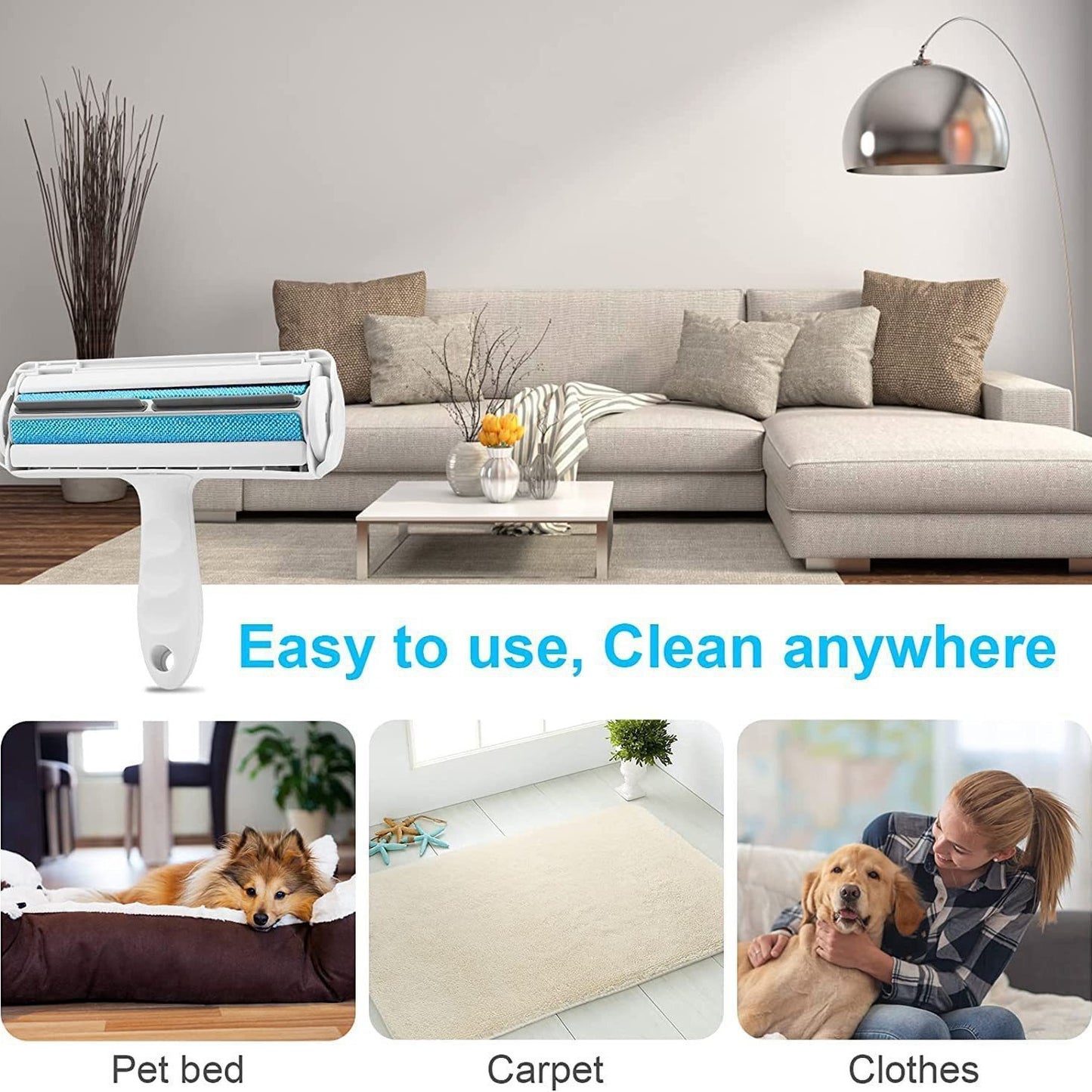 Quitapelos y Rodillos para Mascotas - Reutilizable y Fácil de Usar, para Perros, Gatos y Más